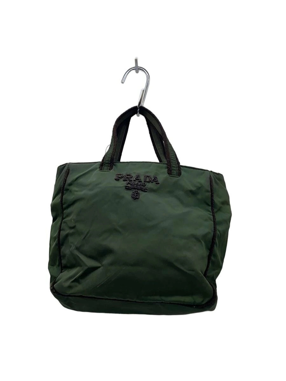 Prada Vitello Daino Shopping Leather Tote Bag Green